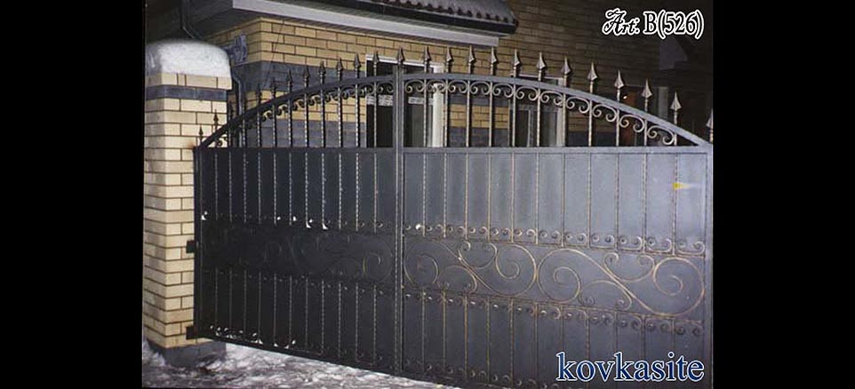 распашные откатные ворота в москве №24